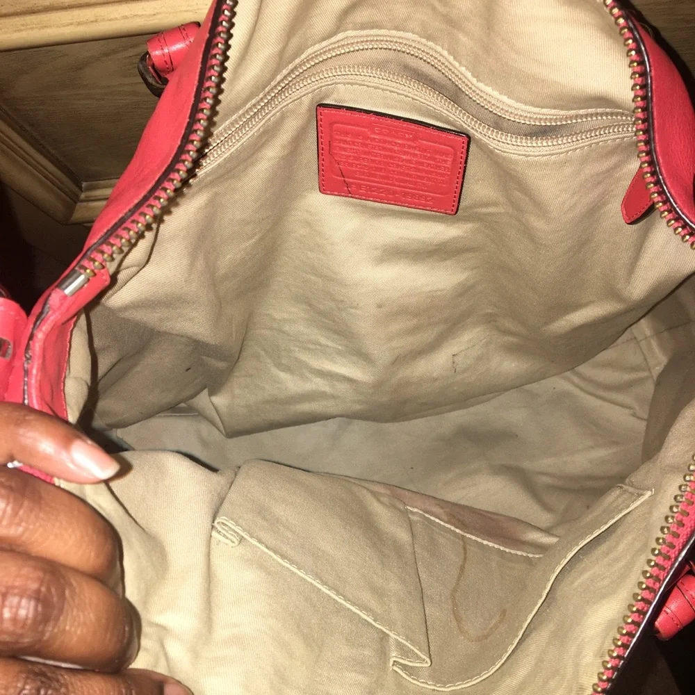 Coach shoulder bag (leather) - Picture 8 of 12
